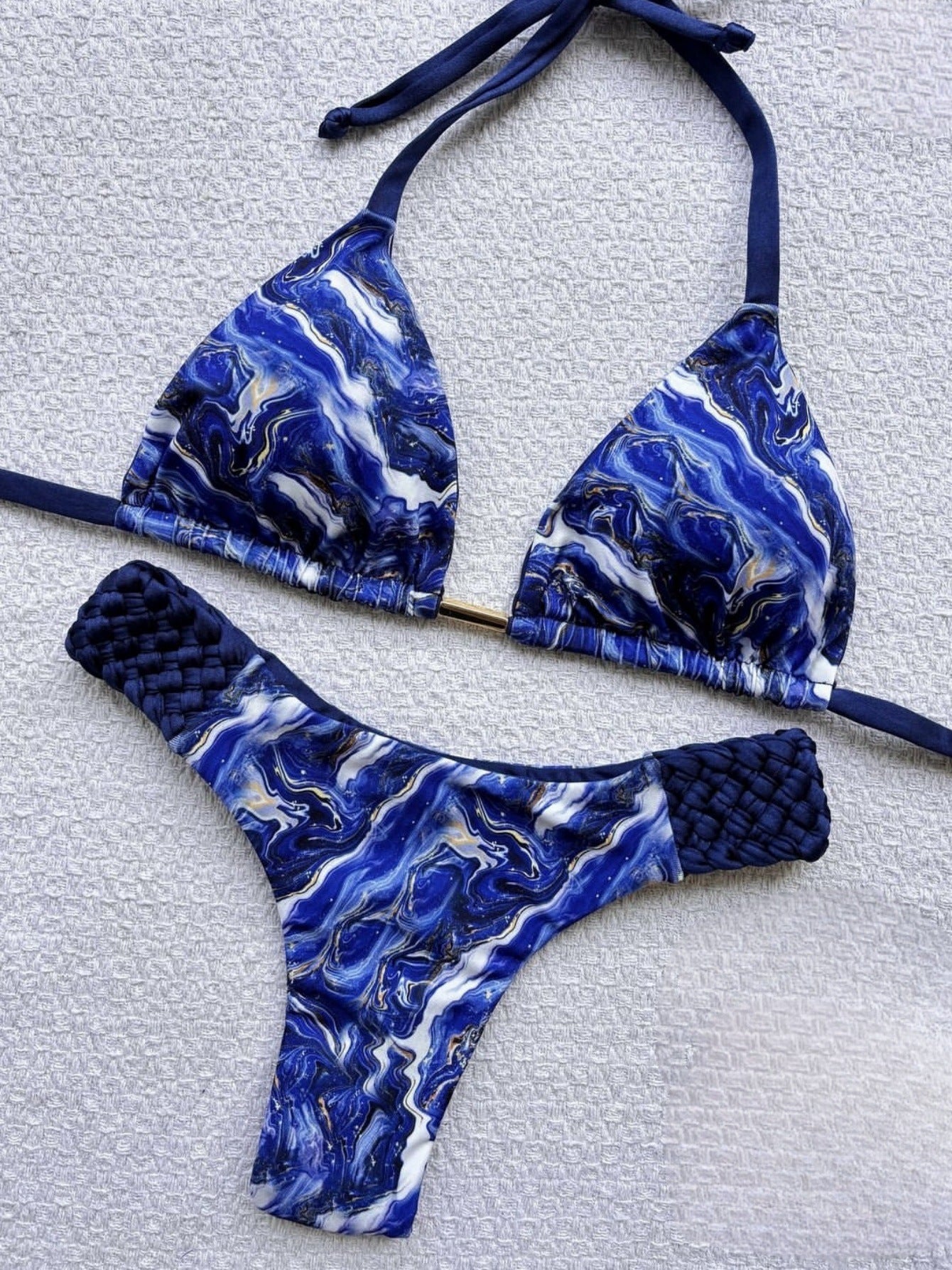 Braid Rope Print Bikini For Women