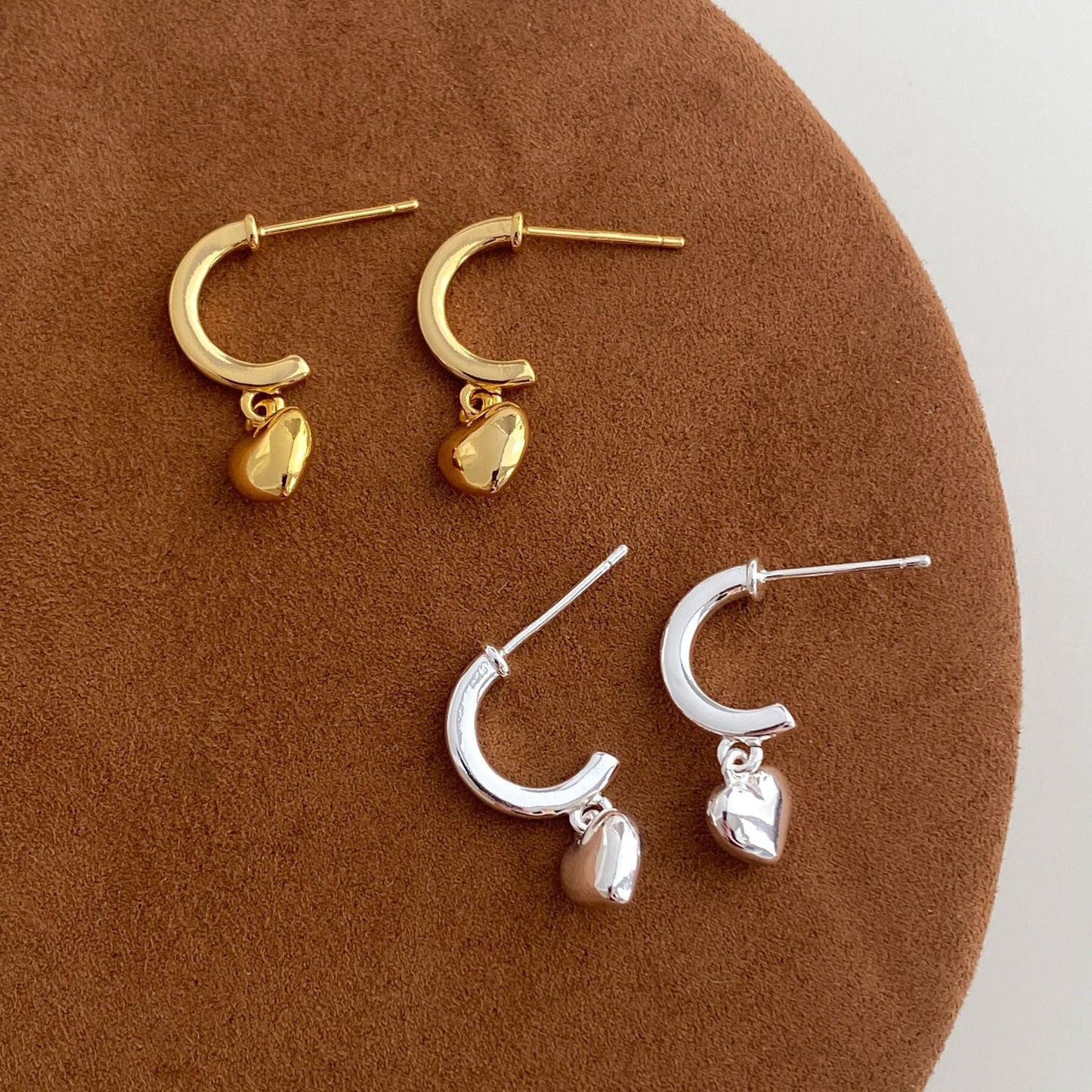 Temperament Pendant C-shaped Light Luxury Fashion Simple And Versatile Earrings