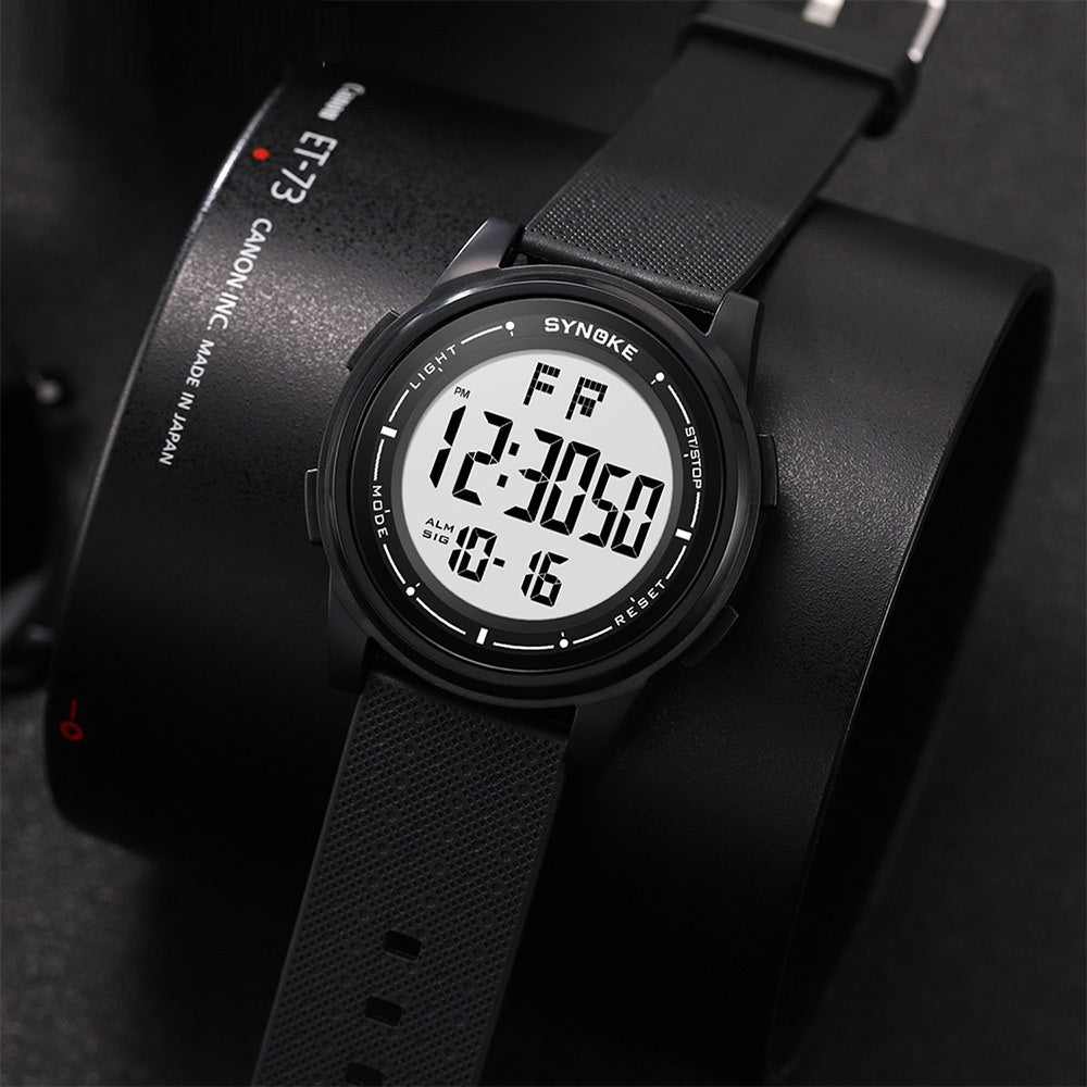 Men's Sports Electronic Watch Lightweight Design Large Screen Luminous Student Watch